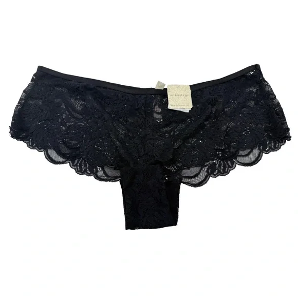 Intimately Free People Last Dance Lace Brief Sz L Black - Picture 4 of 6